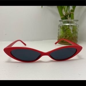 Red cat eye sunglasses